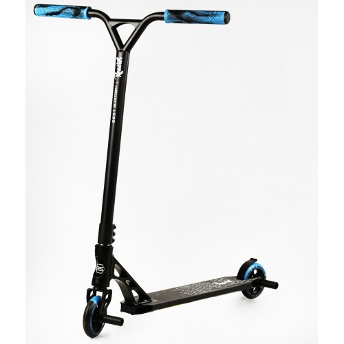 Самокат трюковий пеги алюмінієвий диск та дека колеса Best Scooter Reactor HIC-система PU Black and blue (112770)