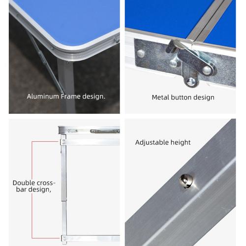 Розкладний туристичний стіл Easy Campi для пікніка зі стільцями у валізі Синій + Складаний ліхтар для кемпінгу Розкладний туристичний стіл Easy Campi для пікніка зі стільцями у валізі Синій + Складаний ліхтар для кемпінгу