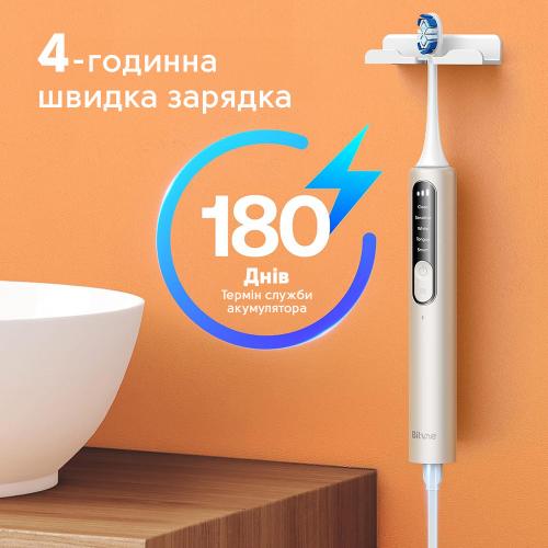 Електрична зубна щітка з футляром Bitvae S3 Smart 4 насадки White Електрична зубна щітка з футляром Bitvae S3 Smart 4 насадки White