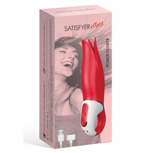 Потужний вібратор Satisfyer Vibes Flower Power з ніжними тремтливими пелюстками, 12 режимів роботи в інтернет супермаркеті PbayMarket!