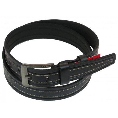 Шкіряний ремінь Skipper 110-130 x 3.8 см Чорний (1092-38) Шкіряний ремінь Skipper 110-130 x 3.8 см Чорний (1092-38)