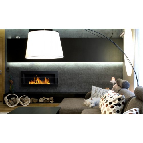 Біокамін GMT 900х400х120 BLACK MAT + СКЛО Біокамін GMT 900х400х120 BLACK MAT + СКЛО