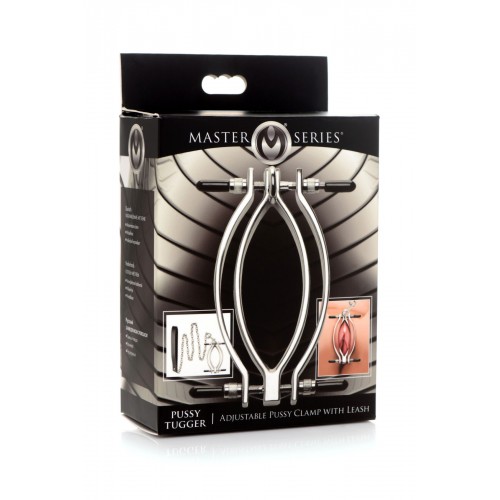 Затискач для статевих губ з повідцем Master Series Pussy Tugger Adjustable Vagina Clamp with Chain