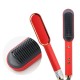 Електричний гребінець-випрямляч для волосся та бороди Hair Style UKC праска з турмаліновим покриттям 6 температурних режимів Червоний