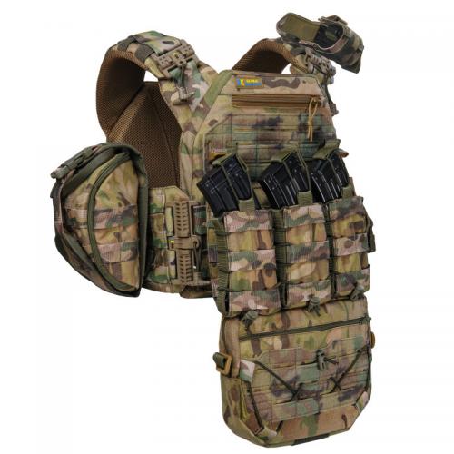 Плитоноска тактична зі швидким скиданням з підсумками No Brand Warmor Gen.3 Pro Max One Size Мультикам (2396567744) Плитоноска тактична зі швидким скиданням з підсумками No Brand Warmor Gen.3 Pro Max One Size Мультикам (2396567744)