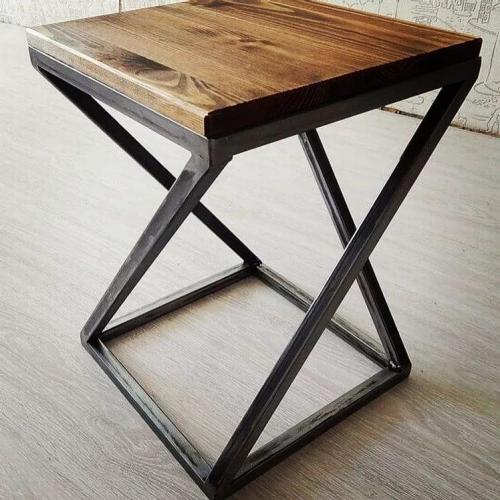 Табурет з металу GoodsMetal у стилі лофт 450х300х300  Табурет з металу GoodsMetal у стилі лофт 450х300х300