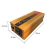 Інвертор перетворювач напруги 12-220V 2000W Чистий синус XINBOKE Золотистий (4056)