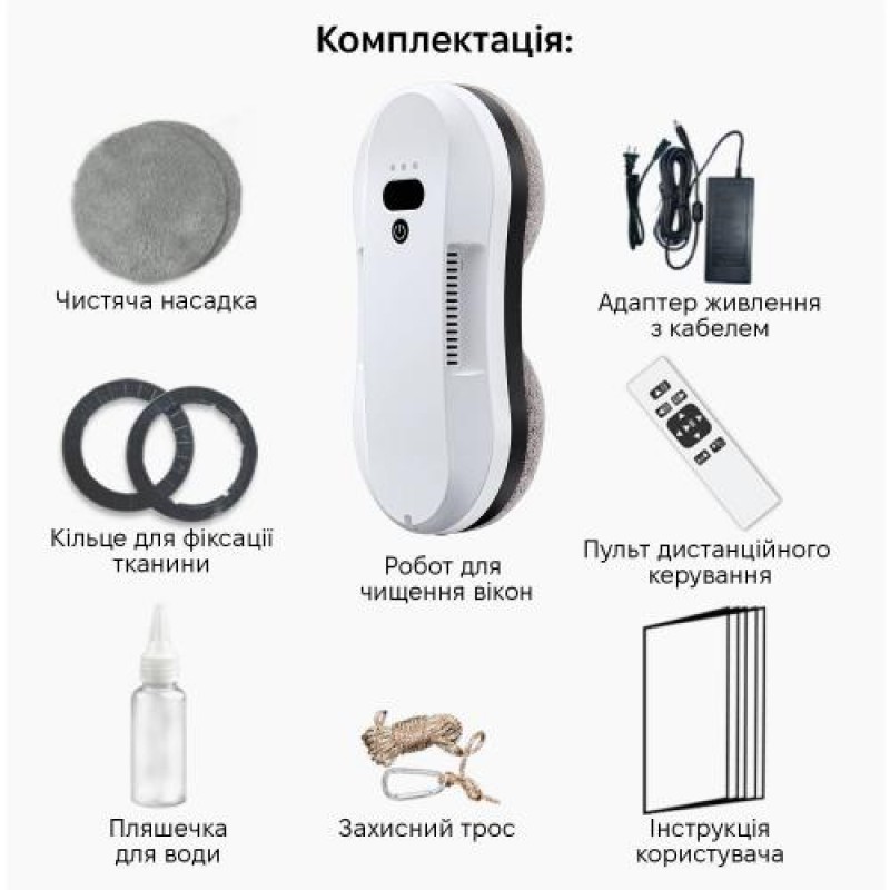 Робот для миття вікон Inspire RN2-19 2 розпилювача White