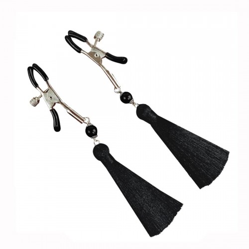 Затискач для сосків Art of Sex - Nipple clamps Black Tassels в інтернет супермаркеті PbayMarket!