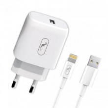 Зарядний пристрій Sky Dolphin SC22EL 1USB 2.1A White MZP-000158 кабель Lightning Зарядний пристрій Sky Dolphin SC22EL 1USB 2.1A White MZP-000158 кабель Lightning
