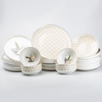 Столовий сервіз на 6 персон керамічний TS Kitchen Rose білий (HP23414)