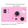 Машинка-фрезер для манікюру педикюру з педаллю Beauty nail 8-1DM/211 30Ват 35т об/хв для корекції штучних нігтів Рожева
