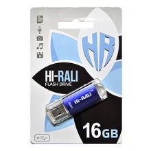 Флеш-накопичувач USB 16GB Hi-Rali Rocket Series Blue (HI-16GBVCBL)
