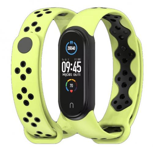 Ремінець MiJobs Sport Style для Xiaomi Mi Band 5/6 Lime Black Ремінець MiJobs Sport Style для Xiaomi Mi Band 5/6 Lime Black