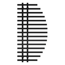 Рушникосушарка водяна Parys П15 600х1200 Deffi Чорний (A.PS.120.60.15.B.A)