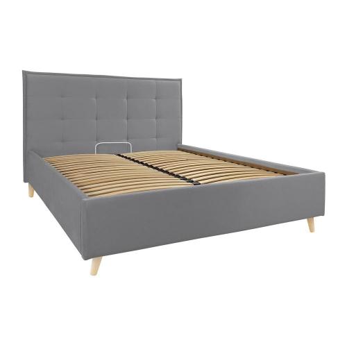 Ліжко Richman Monica VIP Wood На ніжках 120 x 190 см Simple Сірий в інтернет супермаркеті PbayMarket!