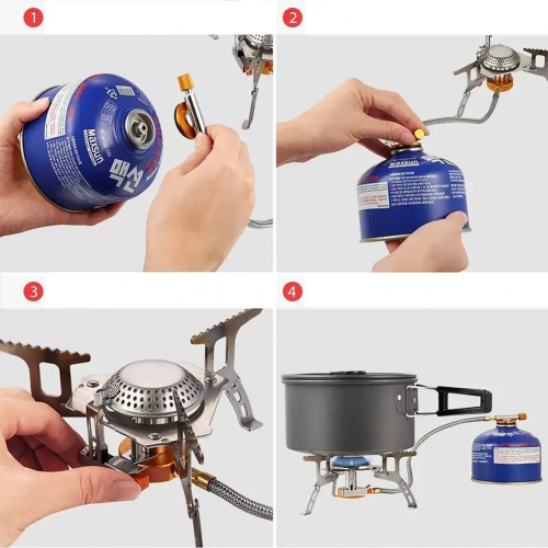 Газовий пальник Naturehike NH21RJ009 3000W Сірий (1800957307) Газовий пальник Naturehike NH21RJ009 3000W Сірий (1800957307)