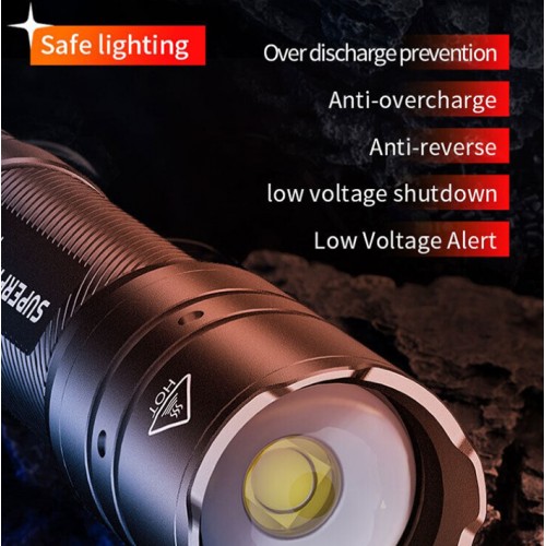 Ліхтар ручний акумуляторний SuperFire F3-T 600 Lumen IP44 Black