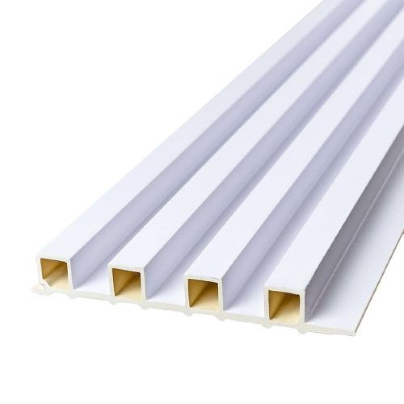 Декоративна стінова рейка Sticker Wall WPC 160x3000x23 мм Перламутр (SW-00001533)