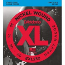 Струни для бас-гітари D'Addario EXL230 Nickel Wound Heavy Electric Bass Strings 55/110