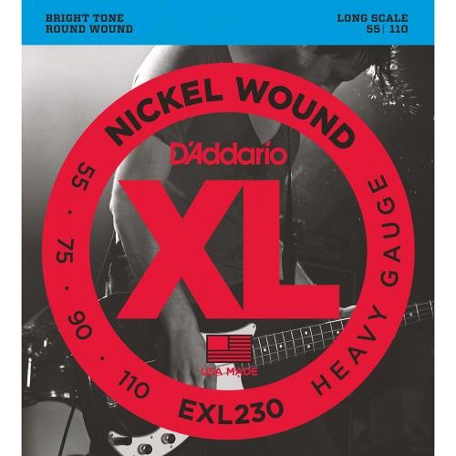 Струни для бас-гітари D'Addario EXL230 Nickel Wound Heavy Electric Bass Strings 55/110 Струни для бас-гітари D'Addario EXL230 Nickel Wound Heavy Electric Bass Strings 55/110
