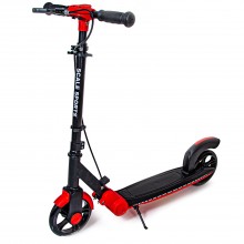 Двоколісне складане самокат ручне гальмо Scale Sports SS-91 51 х 12 см 80 кг Black and red (1309131214)
