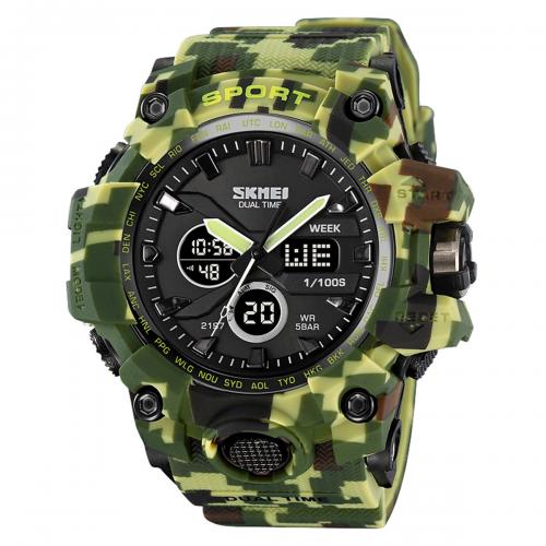 Годинник наручний тактичний Skmei 2197 Army Green 2197AG (17178-hbr) Годинник наручний тактичний Skmei 2197 Army Green 2197AG (17178-hbr)