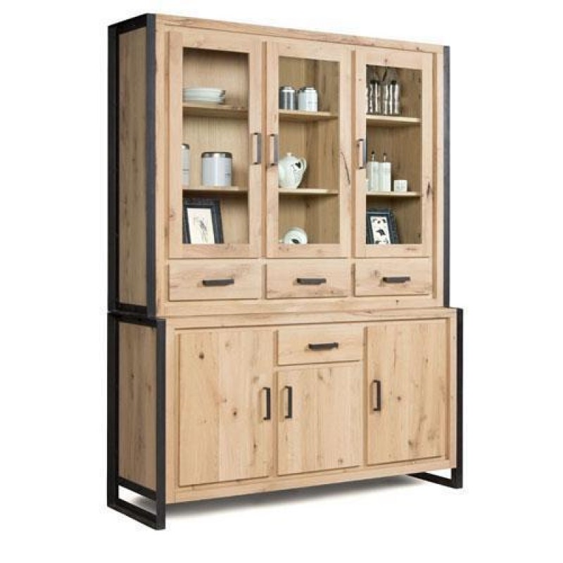 Шафа для зберігання в стилі Loft NS-2218 2130x1600x500 мм Черный