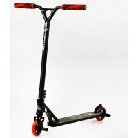 Самокат трюковий пеги алюмінієвий диск та дека колеса Best Scooter Reactor HIC-система PU Black and red (112772)