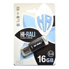 Флеш-накопичувач USB3.0 16GB Hi-Rali Rocket Series Black (HI-16GB3VCBK)