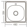 Мийка кухонна Zerix Z4848-06-160E satin (ZM0557) в інтернет супермаркеті PbayMarket!