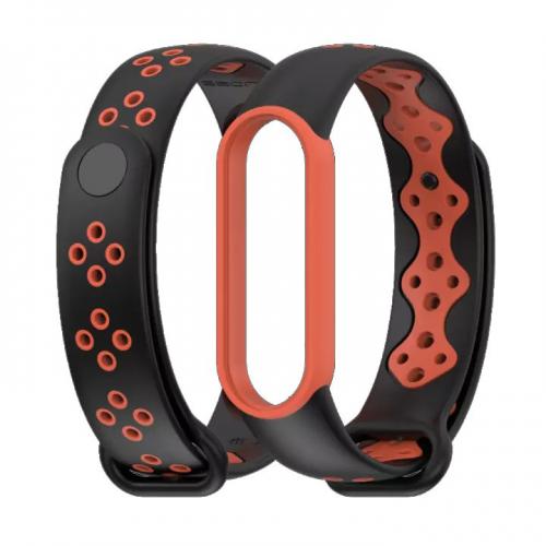 Ремінець MiJobs Sport Style для Xiaomi Mi Band 5/6 Black Orange Ремінець MiJobs Sport Style для Xiaomi Mi Band 5/6 Black Orange