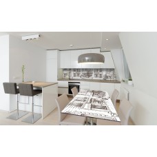 Наклейка вінілова на стіл Zatarga «Намальовані Вулиці» 600х1200 мм Z180488st