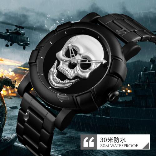 Наручний чоловічий годинник Skmei Skull 9178 Чорний (1077593889) Наручний чоловічий годинник Skmei Skull 9178 Чорний (1077593889)