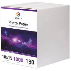 Фотопапір Galaxy 180 г/м2 глянець10x15 см Білий 1000 шт