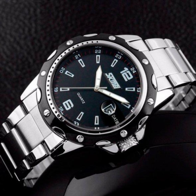 Чоловічий наручний годинник Skmei Robby Steel 0992S Сріблястий