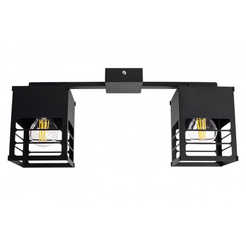 Люстра лофт MSK Electric Urban на два плафони чорна NL 2310-2 BK