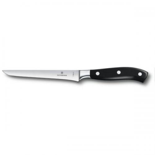 Кухонний кований ніж Victorinox Grand Maitre обвалочний 15 мм у подарунковій коробці Чорний (7.7303.15G) Кухонний кований ніж Victorinox Grand Maitre обвалочний 15 мм у подарунковій коробці Чорний (7.7303.15G)