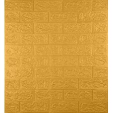 Самоклеюча декоративна 3D панель 3D Loft 700x770x5 мм Золотий (141)