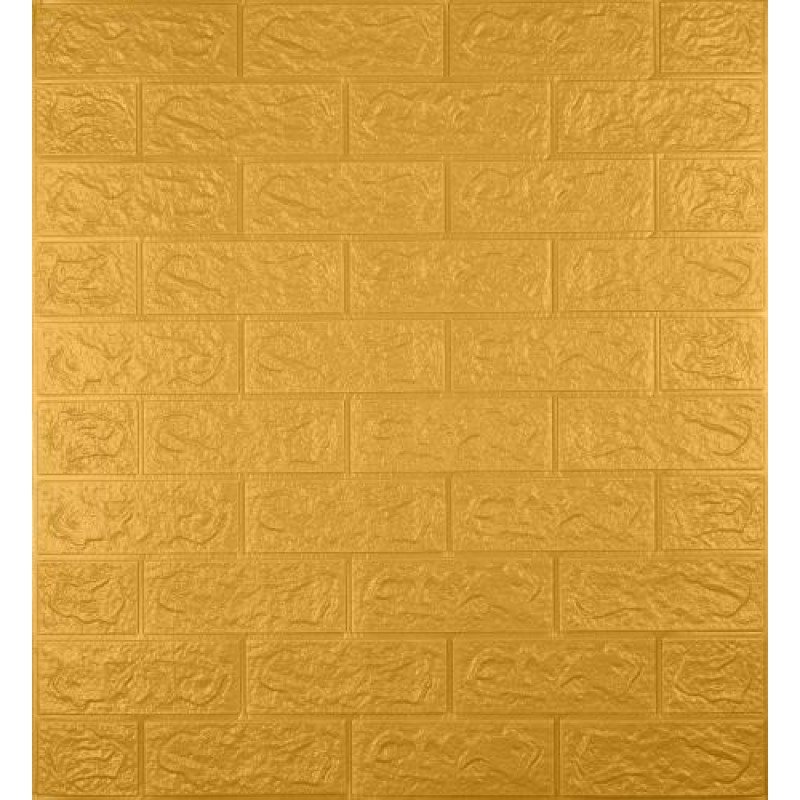 Самоклеюча декоративна 3D панель 3D Loft 700x770x5 мм Золотий (141)