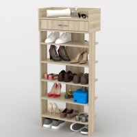 Стелаж для взуття Тиса Мебель ТО-211 Дуб сонома 141x60 см Стелаж для взуття Тиса Мебель ТО-211 Дуб сонома 141x60 см