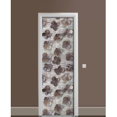 Наклейка на двері Zatarga «Сухоцвіти» 650х2000 мм вінілова 3Д наклейка декор самоклеюча