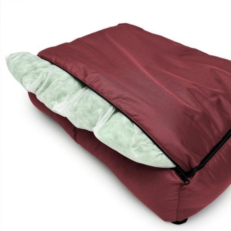 Лежак ліжко для собак та котів EGO Bosyak Waterproof M 75х65 Бордовий (спальне місце для собак та котів)