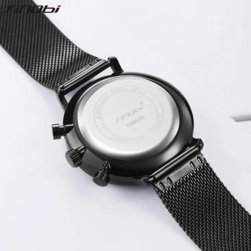 Чоловічий наручний годинник Sinobi S9807G 11S9807G02 Чорний Чоловічий наручний годинник Sinobi S9807G 11S9807G02 Чорний