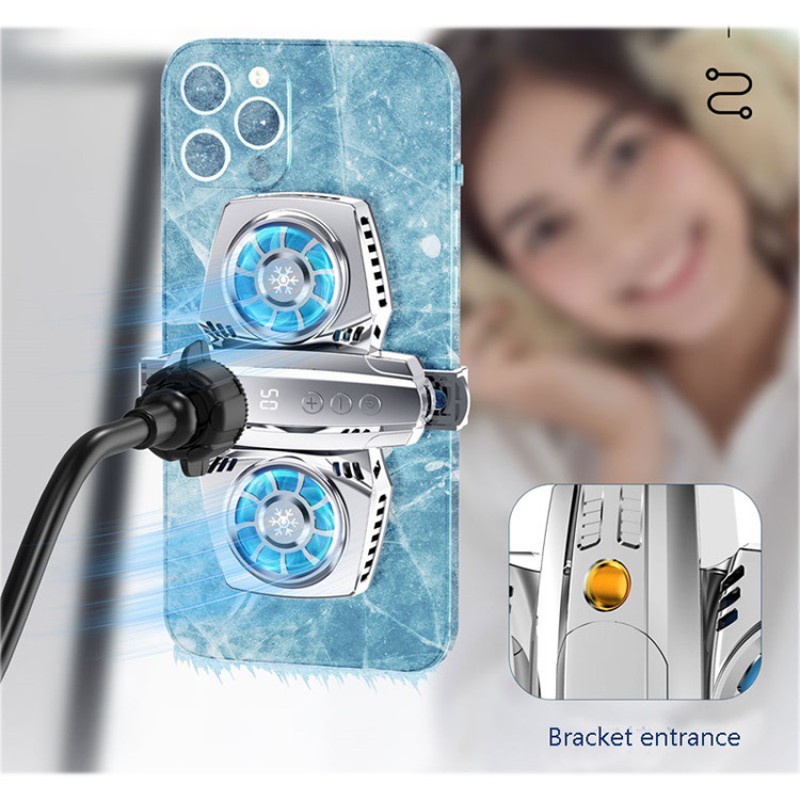 Універсальний напівпровідниковий радіатор-вентилятор для смартфона Union PUBG Mobile K4 Silver