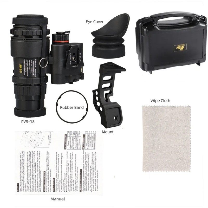 Прилад нічного бачення з кріпленням на шолом у кейсі FMA PVS-18A1 USA (2124661226)