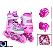 Набір роликові ковзани Happy 34-37 Pink (1396442256-M)