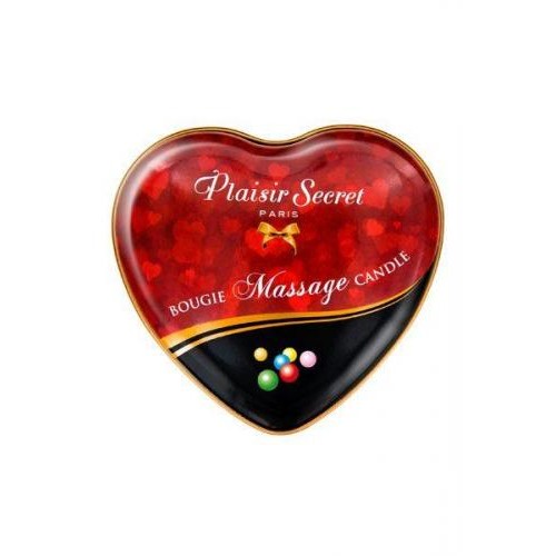 Масажна свічка серце Plaisirs Secrets Bubble Gum 35 мл (SO1866) Масажна свічка серце Plaisirs Secrets Bubble Gum 35 мл (SO1866)