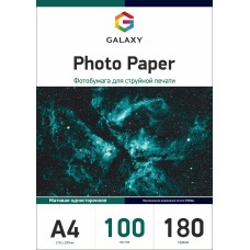 Фотопапір Galaxy A4 180 г/м2 матовий Білий 100 шт