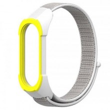Ремінець Colored Nylon Strap для Xiaomi Mi Band 3 / 4 / 5 / 6 Grey Yellow